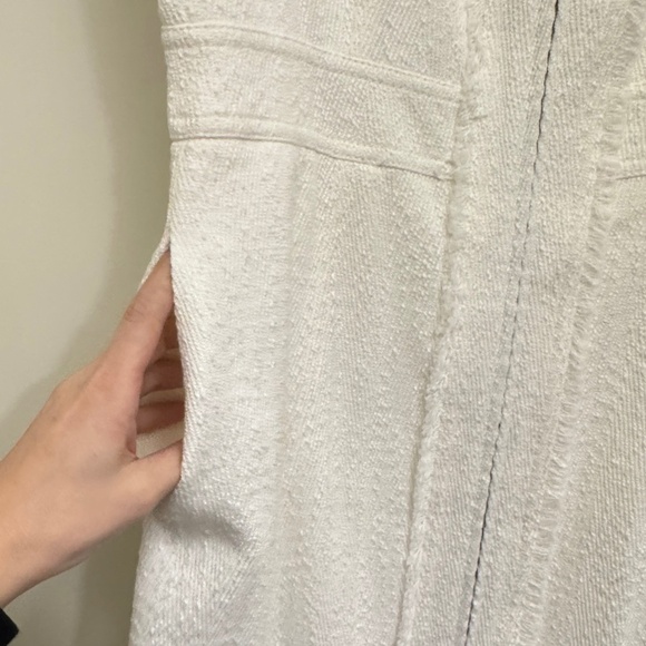 ME + EM White textured midi dress - Picture 3 of 4